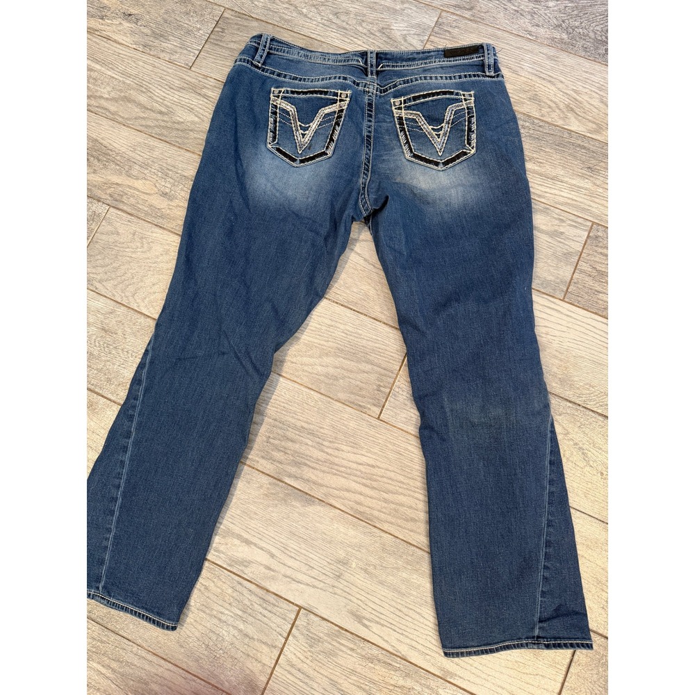 Vigoss Slim Boot Jeans Plus Size 16 Heavy Stitch Sequins P01528X Bootcut Western